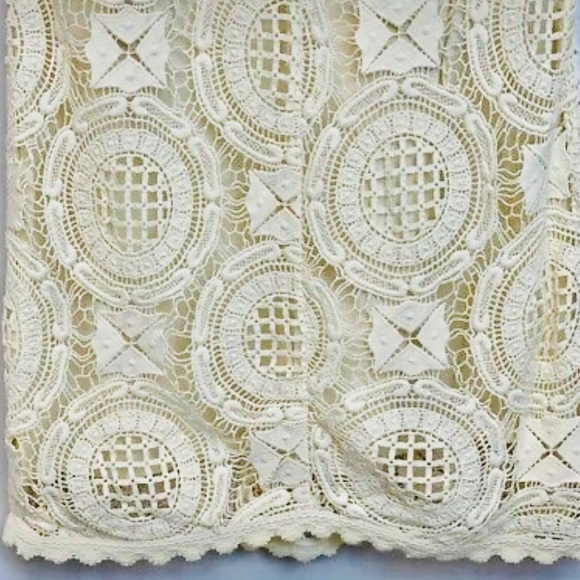 French Connection Ivory Lace Dress Sleeveless Size 2 100% Cotton - Picture 2 of 3